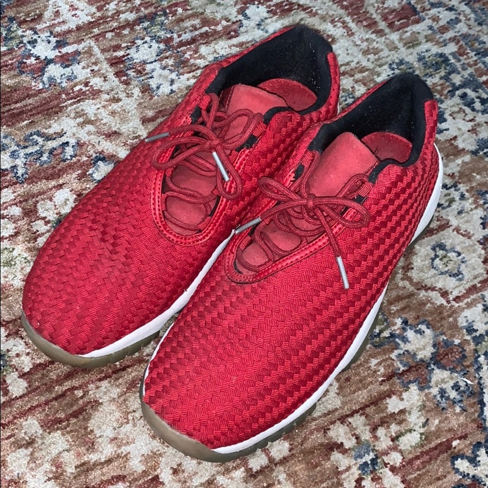 Air Jordan Future red knit sneakers